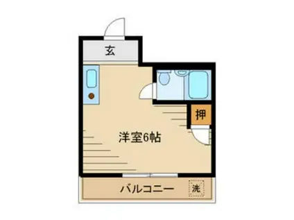 コーポ西野(ワンルーム/2階)の間取り写真