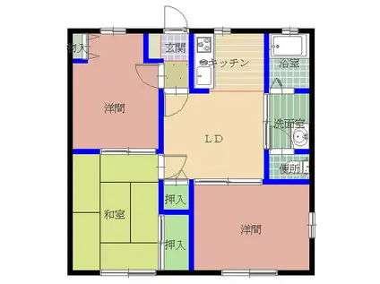 ナガオハイツ(3DK/2階)の間取り写真