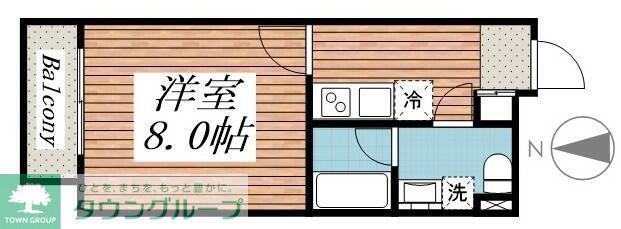 LUCENT COURT 代々木上原(1K/3階)の間取り写真