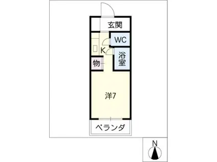 パルスII上前津(1K/2階)の間取り写真