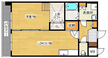 ルネススターツ(1LDK/3階)の間取り写真