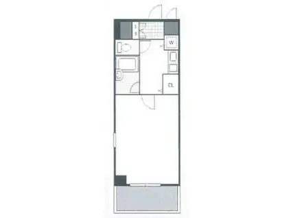 CITYLIFEクラウンハイム長堀通(1K/2階)の間取り写真