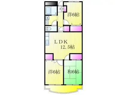 エントピア(3LDK/1階)の間取り写真