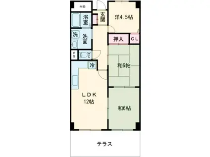 リアライズ八木(2LDK/3階)の間取り写真