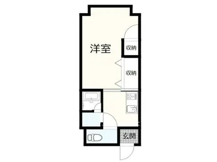 RITZIII(1K/8階)の間取り写真