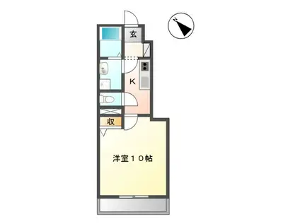T-FLAT A(1K/1階)の間取り写真