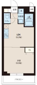 レオーネ志村坂上(1LDK/4階)の間取り写真