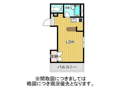 大京司ビル(ワンルーム/3階)の間取り写真