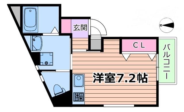 リエット(ワンルーム/3階)の間取り写真
