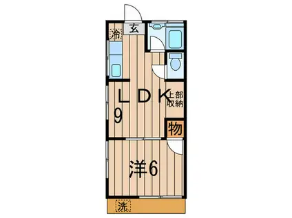 五本木183(1LDK/1階)の間取り写真