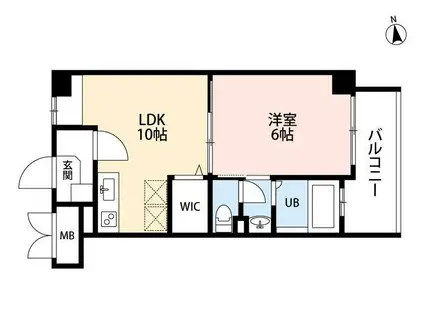 石塚ハイム(1LDK/2階)の間取り写真