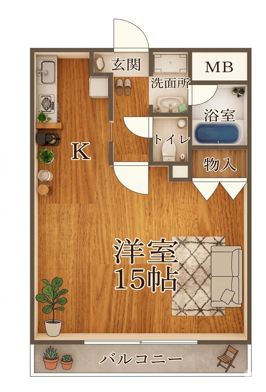 東鴻池町 ブランチ613(1K/2階)の間取り写真