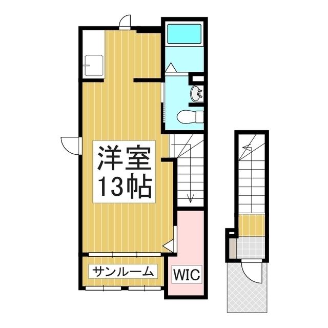 グランツ ミルト T(ワンルーム/2階)の間取り写真