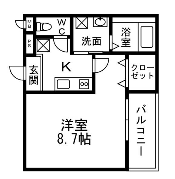 ラメゾン向陵中町II番館(1K/3階)の間取り写真