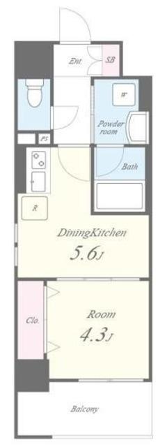 RESIDENCE OMIYA HIKAWASANDO(1DK/7階)の間取り写真