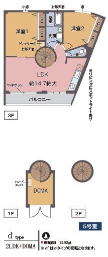 CURVA(2LDK/1階)の間取り写真