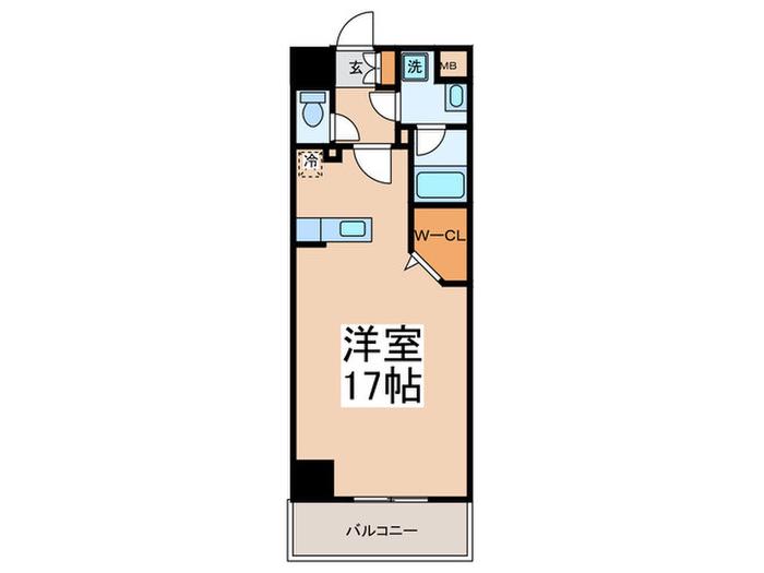 POCO A POCO(ワンルーム/4階)の間取り写真