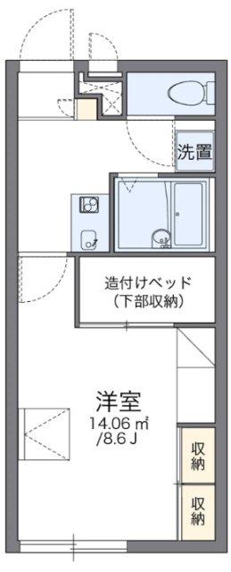 レオパレスMヴィアージュ(1K/1階)の間取り写真