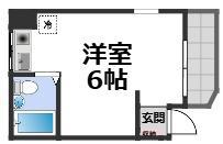 アヴァンセ天王寺(ワンルーム/3階)の間取り写真