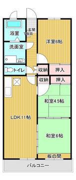 サンブライト西旭(3LDK/1階)の間取り写真