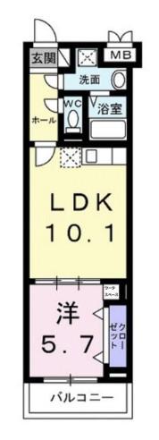 MAISON IT KING キング(1LDK/4階)の間取り写真