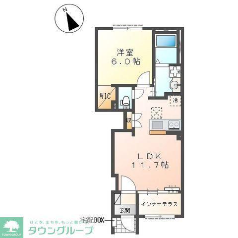 インフィニス(1LDK/1階)の間取り写真