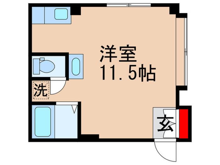 SKビル(ワンルーム/1階)の間取り写真