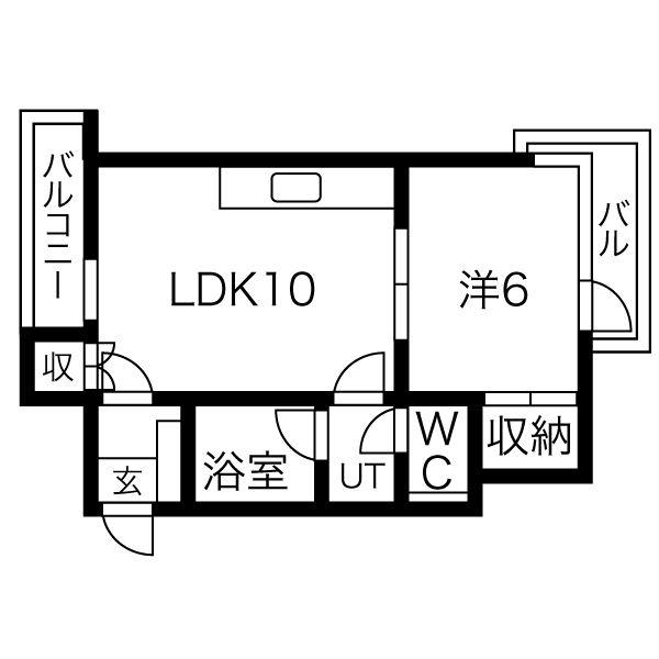 ヴィラ プリンス(1LDK/2階)の間取り写真