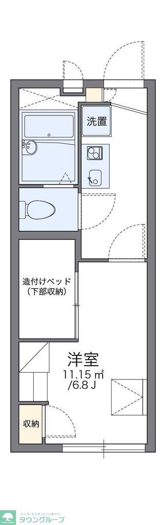 レオパレスグランツIII(1K/1階)の間取り写真