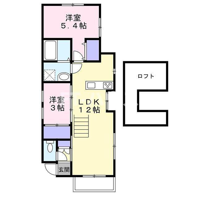 ガーデンヒルズ津田沼(2LDK/2階)の間取り写真