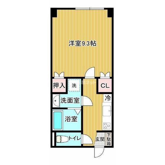 ブライト藤木(1K/1階)の間取り写真
