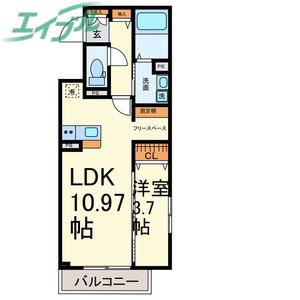 RAFFINE TOKIWA(1LDK/2階)の間取り写真