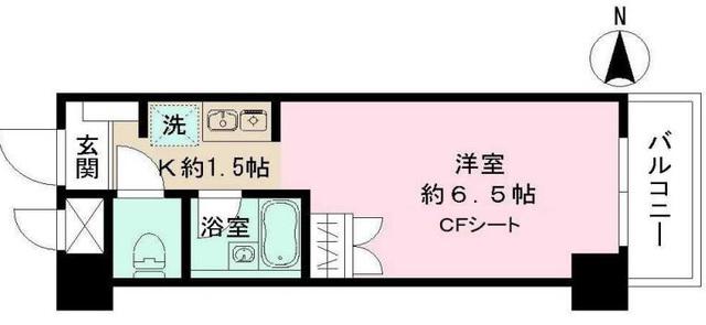 キャンパスコートTK(1K/4階)の間取り写真