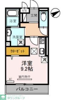 AMUSE(ワンルーム/2階)の間取り写真