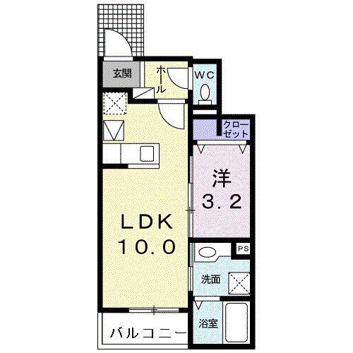 ブライト エン グレイス(1LDK/1階)の間取り写真