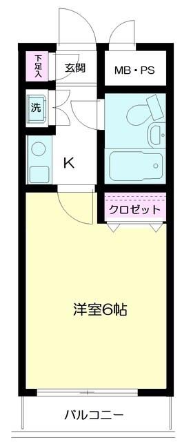 日神パレス杉田B棟(1K/3階)の間取り写真