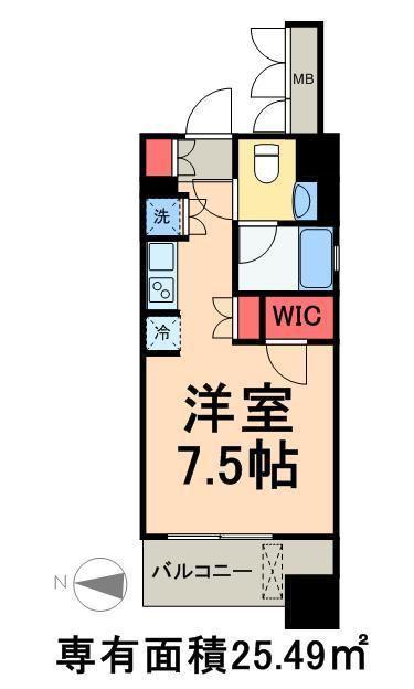 XEBEC東日暮里ノース(ワンルーム/2階)の間取り写真