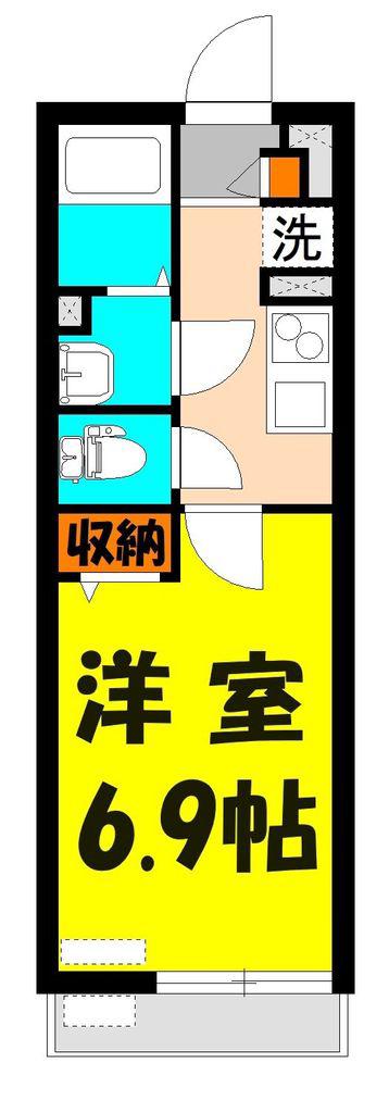 ＪＲ京浜東北線 与野駅 徒歩8分 3階建 築9年(1K/1階)の間取り写真