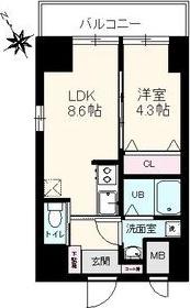 プランドビル本町II(1LDK/10階)の間取り写真