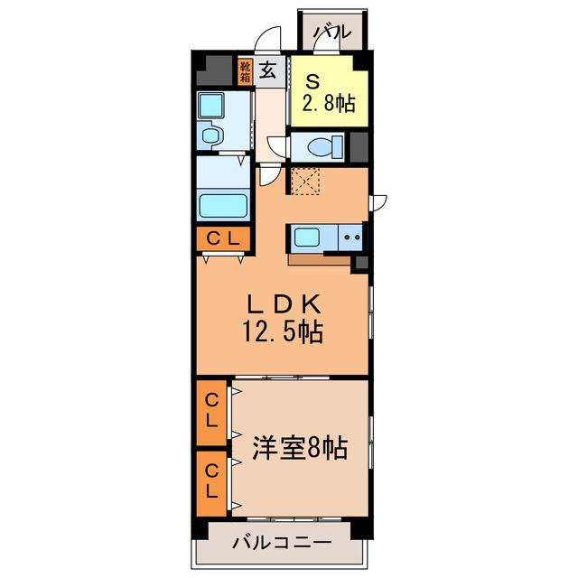 クレモンティーヌ(1SLDK/3階)の間取り写真