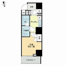 VIOR文京関口(1K/8階)の間取り写真