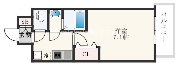 LIVIAZ OSAKA VERITE(1K/10階)の間取り写真
