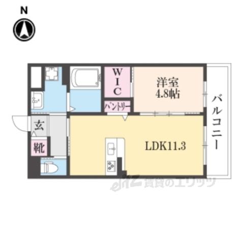 クラージュロシェ(1LDK/2階)の間取り写真