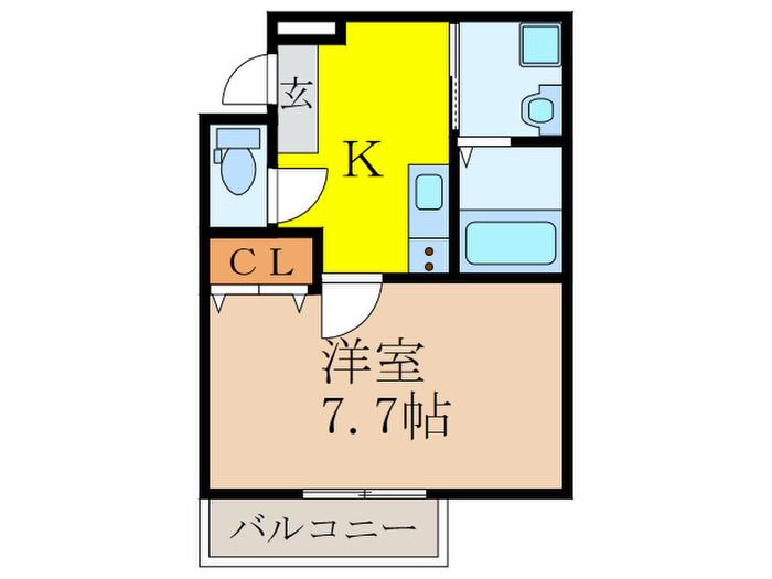 フジパレス南正雀II番館(1K/3階)の間取り写真