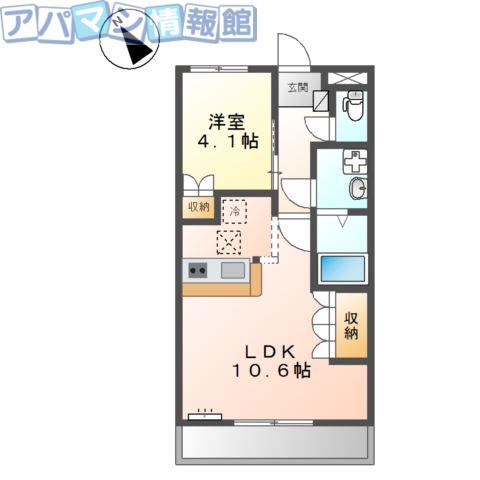 AREA23(1LDK/1階)の間取り写真