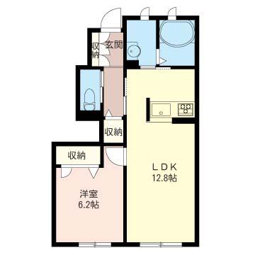 グランシャリオ(1LDK/1階)の間取り写真