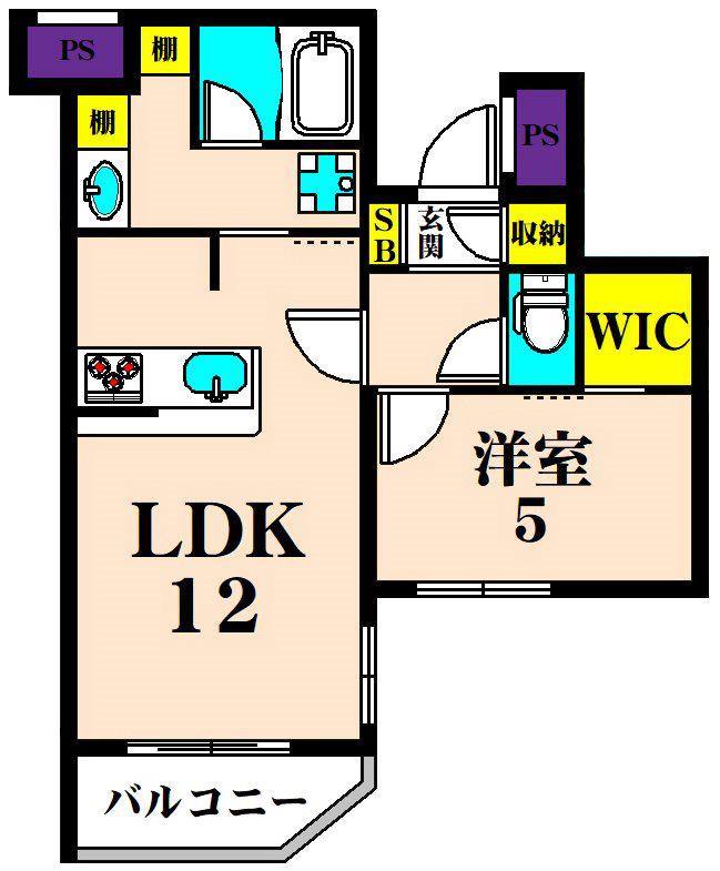LIEN(1LDK/3階)の間取り写真