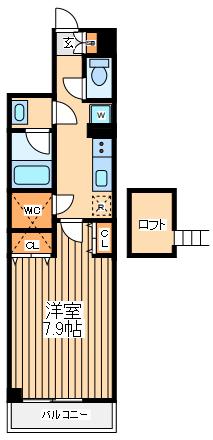 ムーンシャイニー壱番館(1K/4階)の間取り写真