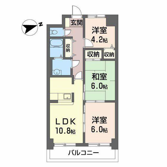 HOMAT2000(3LDK/5階)の間取り写真