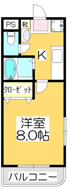 ソルトビレッジ(1K/4階)の間取り写真